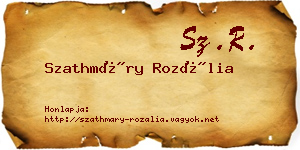Szathmáry Rozália névjegykártya