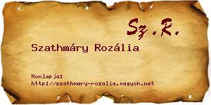 Szathmáry Rozália névjegykártya