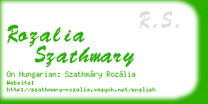 rozalia szathmary business card
