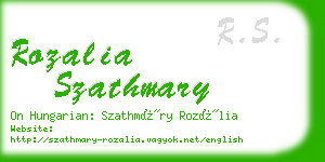 rozalia szathmary business card